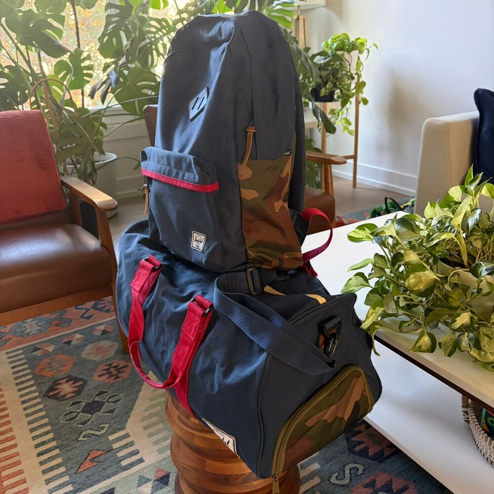 Herschel Supply Company Blue and Red Backpack and Duffel Set - Picture 8 of 8